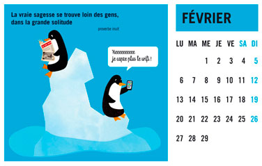 olga-olga illustrations calendrier courrier février