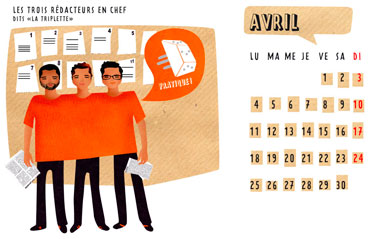 olga-olga illustrations calendrier 2 courrier avril