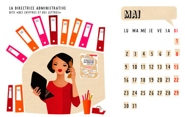 olga-olga illustrations calendrier 2 courrier mai