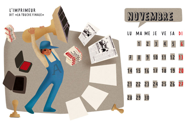 olga-olga illustrations calendrier 2 courrier novembre